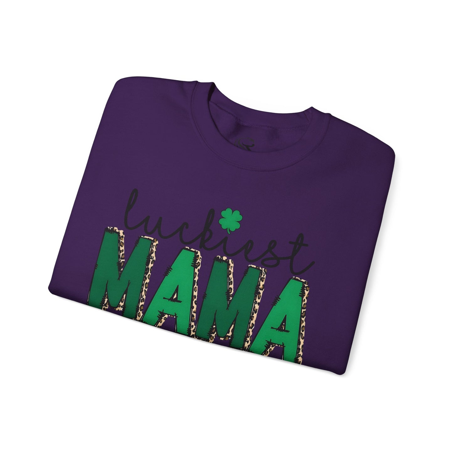 "Luckiest Mama" Heavy Blend Crewneck Sweatshirt