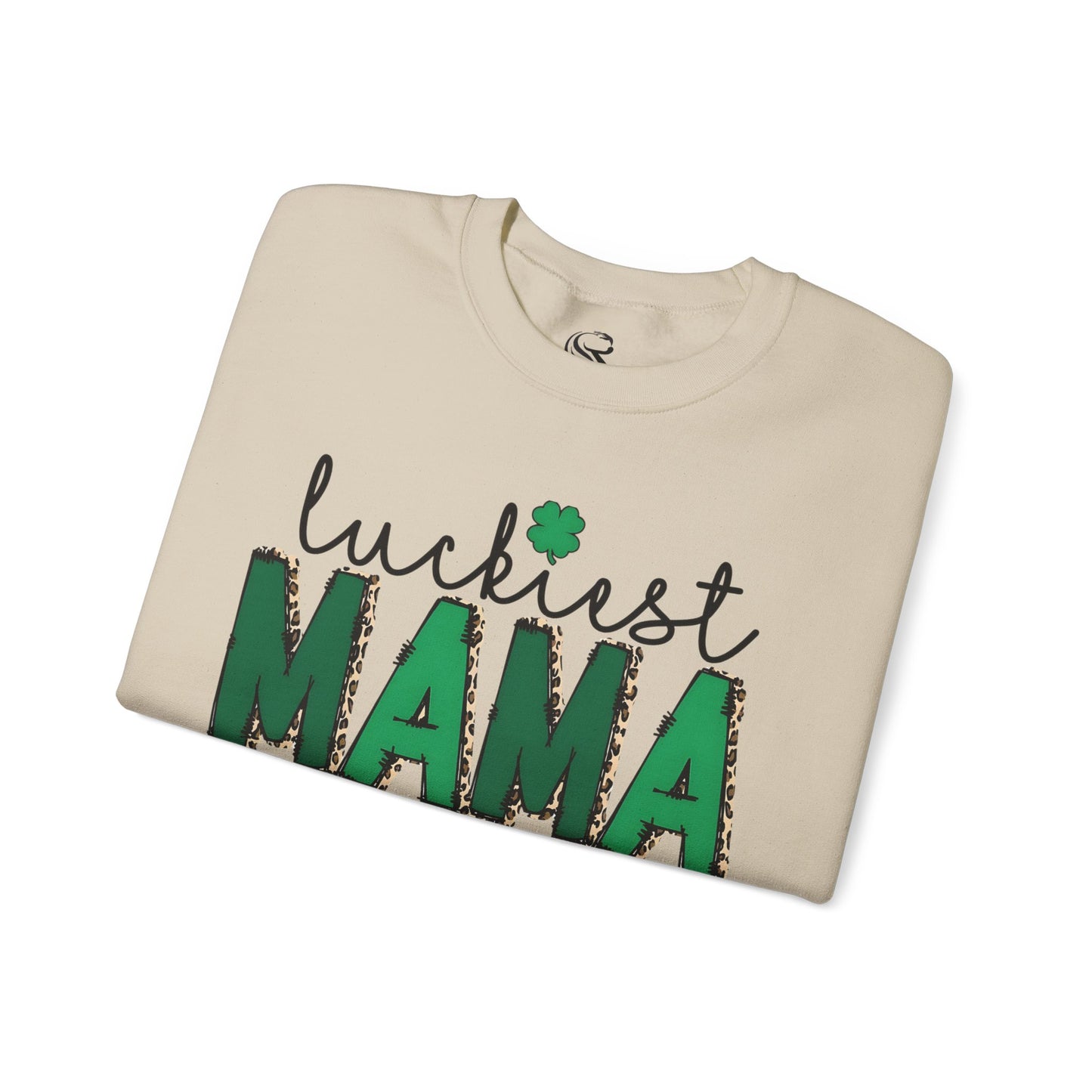 "Luckiest Mama" Heavy Blend Crewneck Sweatshirt