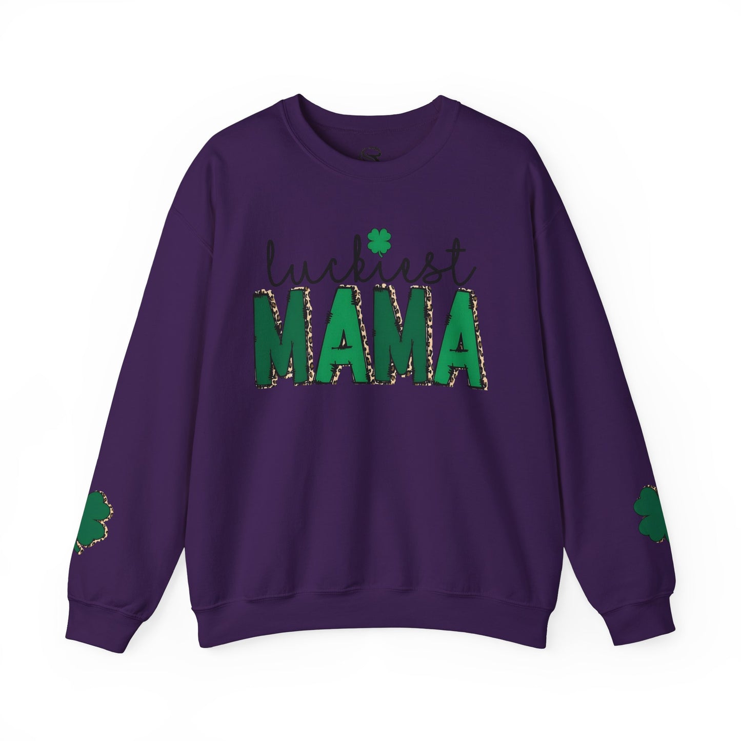 "Luckiest Mama" Heavy Blend Crewneck Sweatshirt