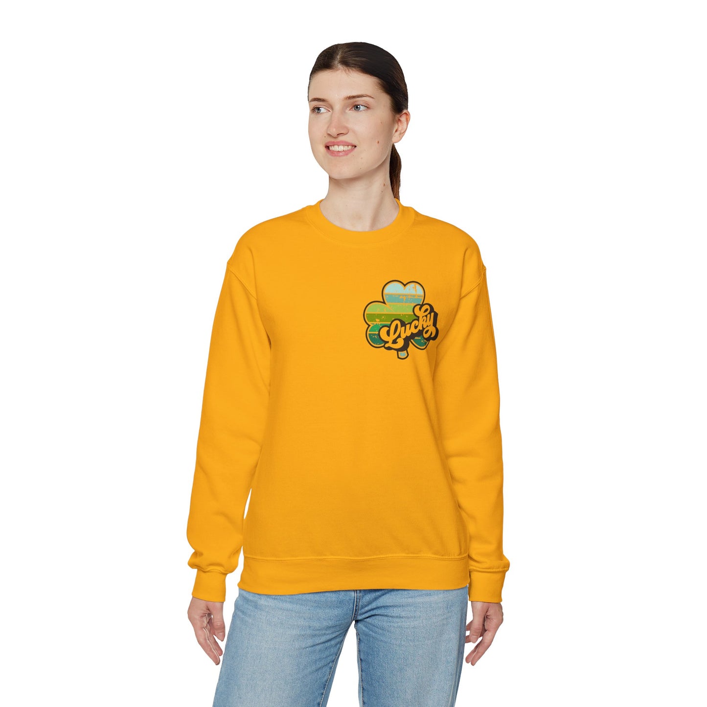 "Happy Go Lucky" Heavy Blend™ Crewneck Sweatshirt