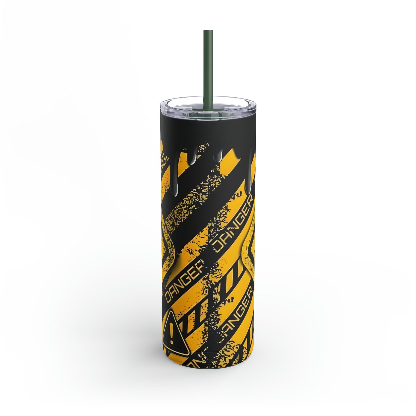 "Caution" Skinny Matte Tumbler, 20oz