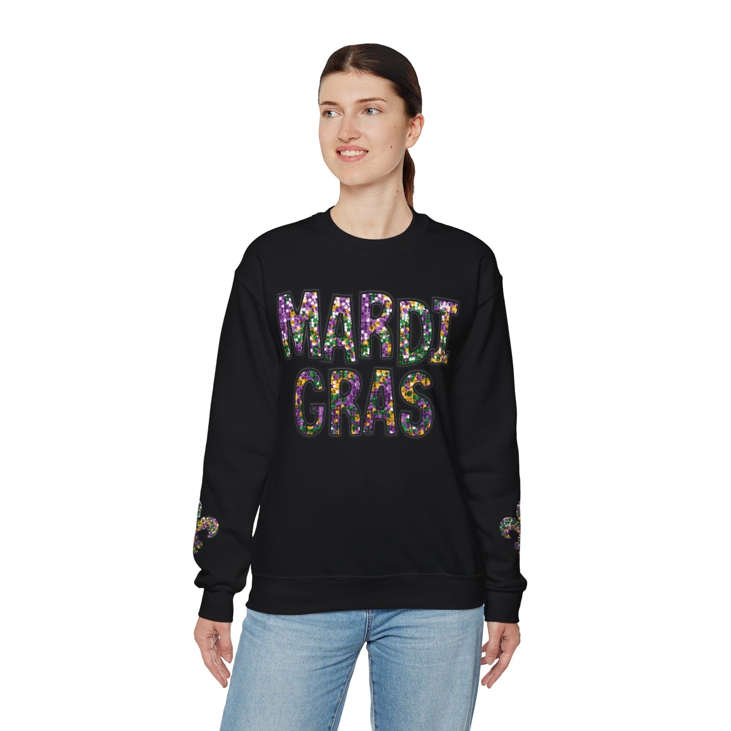 "Carnival Sparkle" Mardi Gras Unisex Heavy Blend Crewneck Sweatshirt