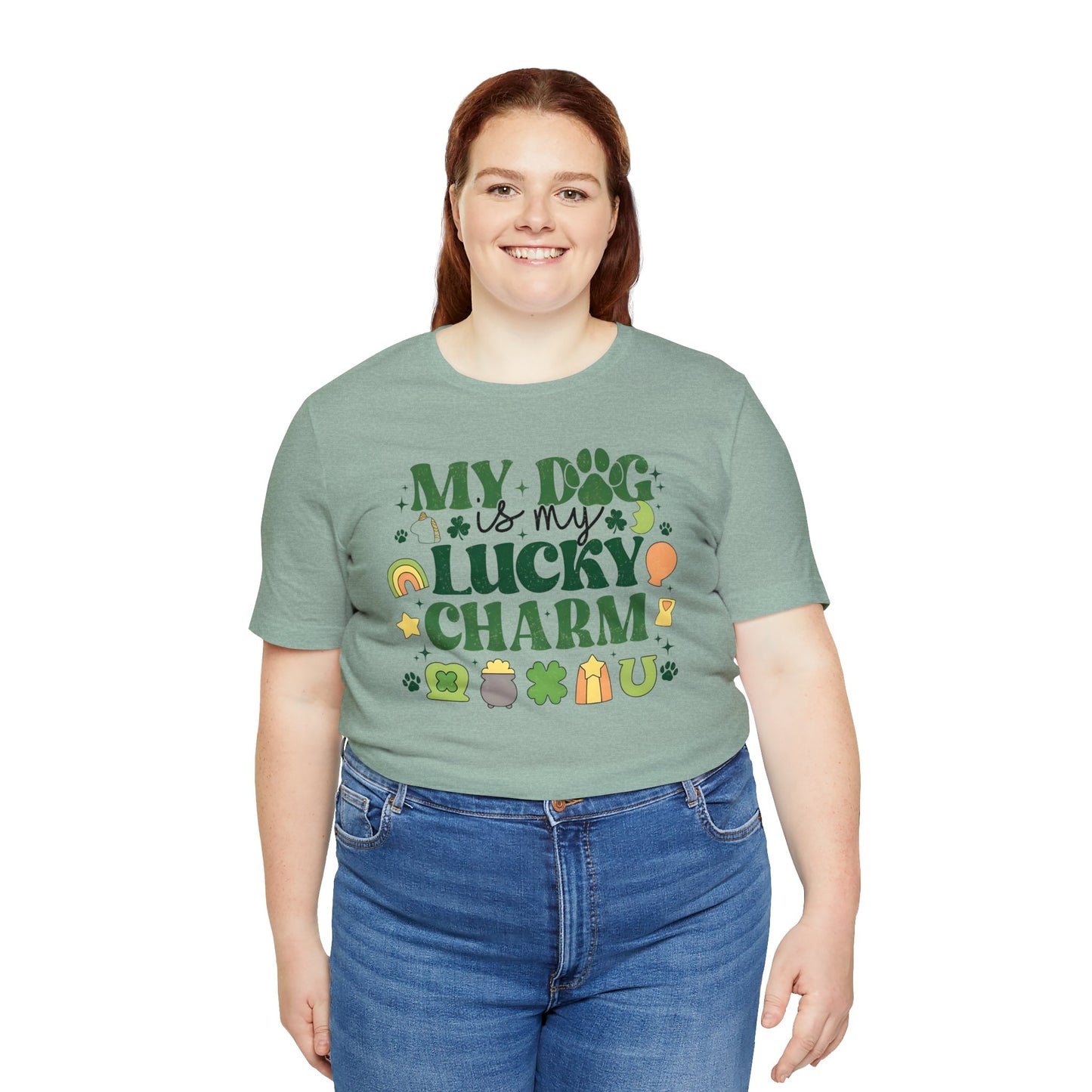 "Lucky Dog"  Unisex Jersey Short Sleeve Tee