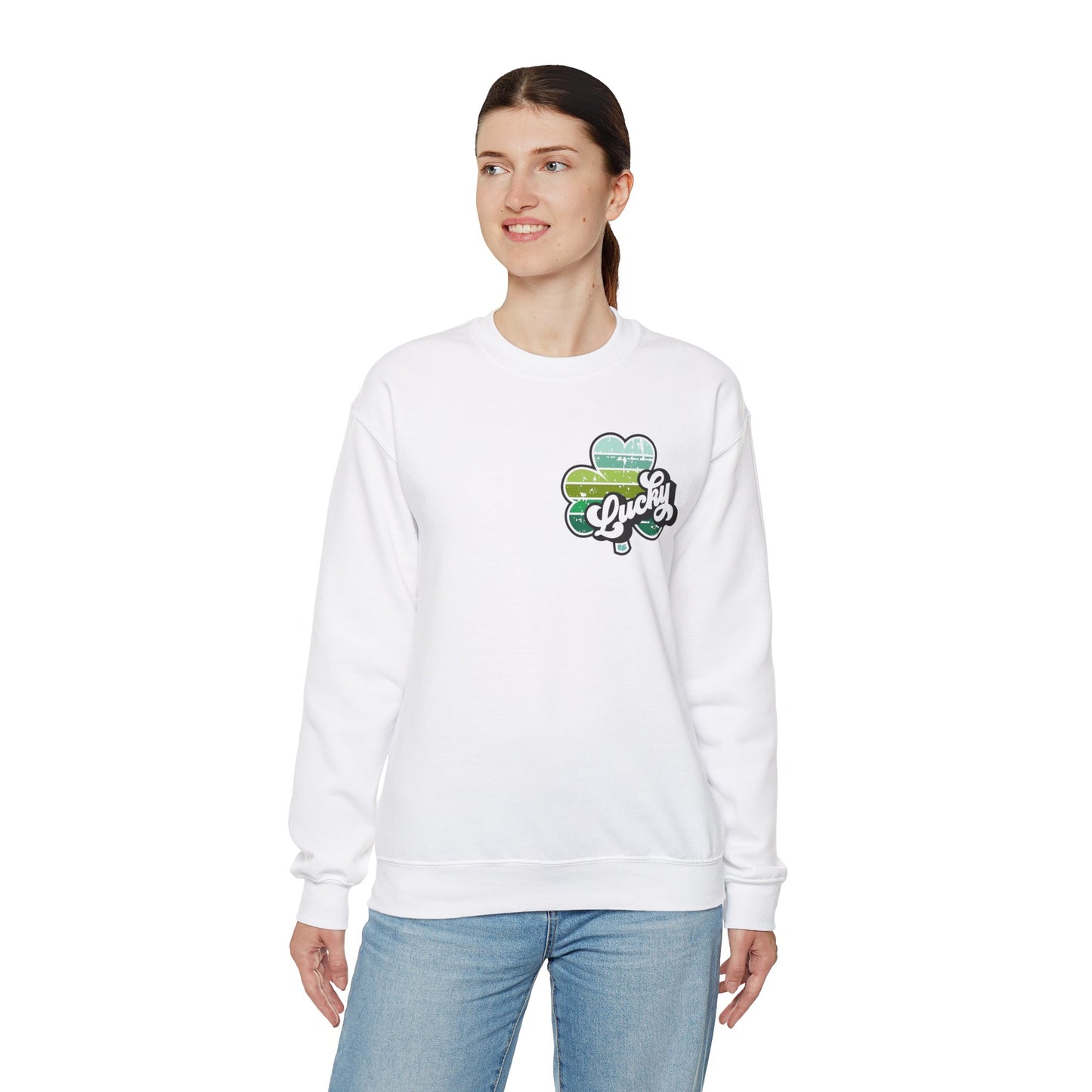 "Happy Go Lucky" Heavy Blend™ Crewneck Sweatshirt