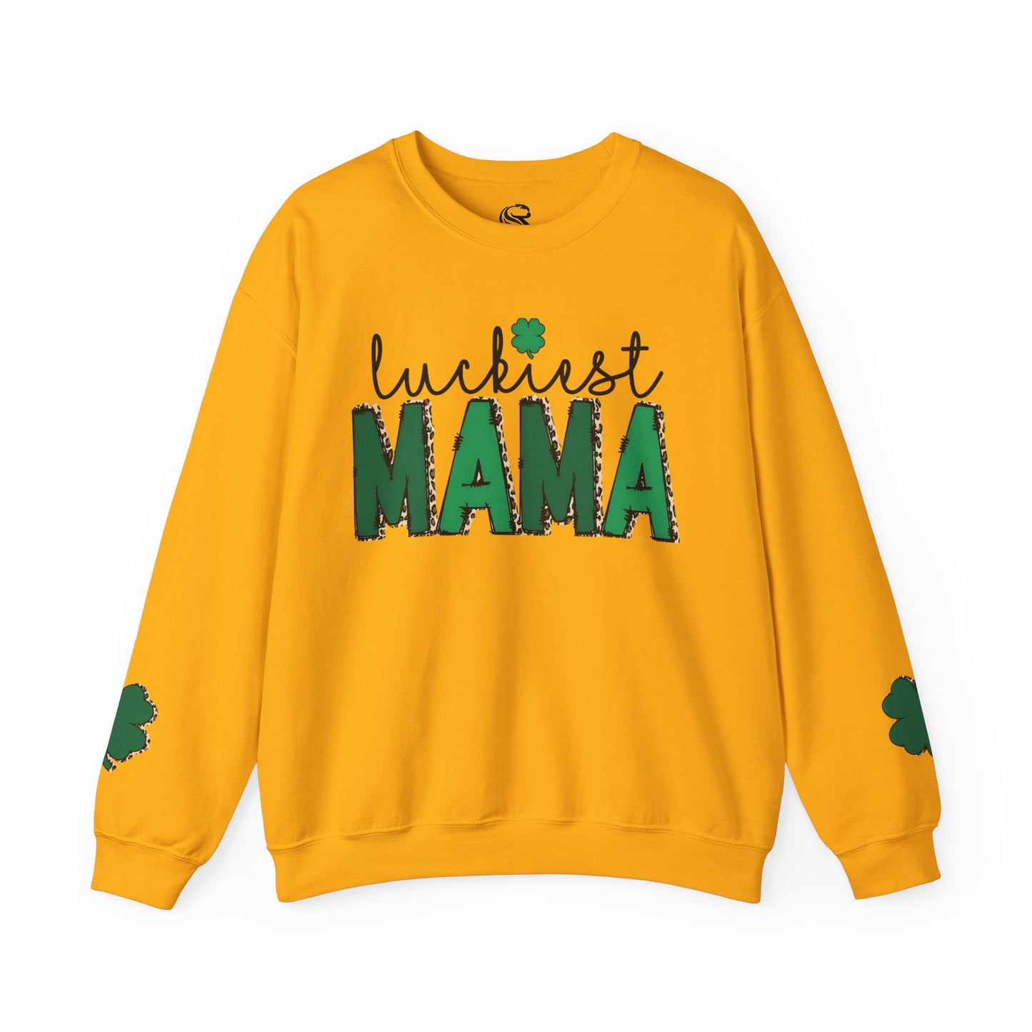 "Luckiest Mama" Heavy Blend Crewneck Sweatshirt