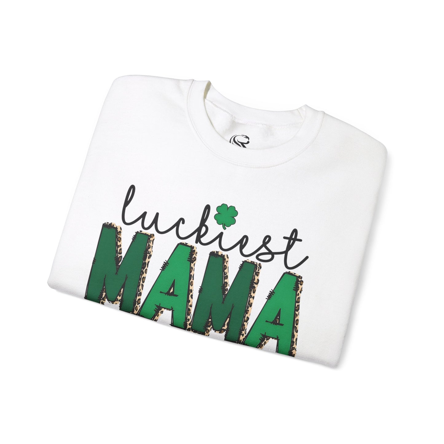 "Luckiest Mama" Heavy Blend Crewneck Sweatshirt