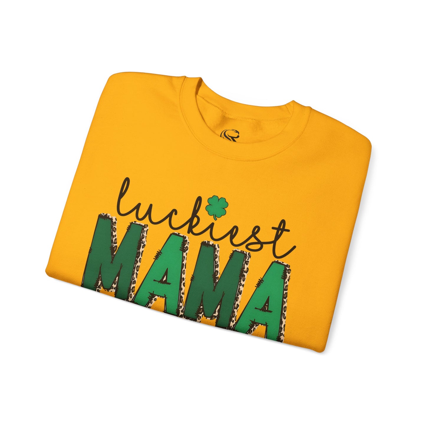 "Luckiest Mama" Heavy Blend Crewneck Sweatshirt