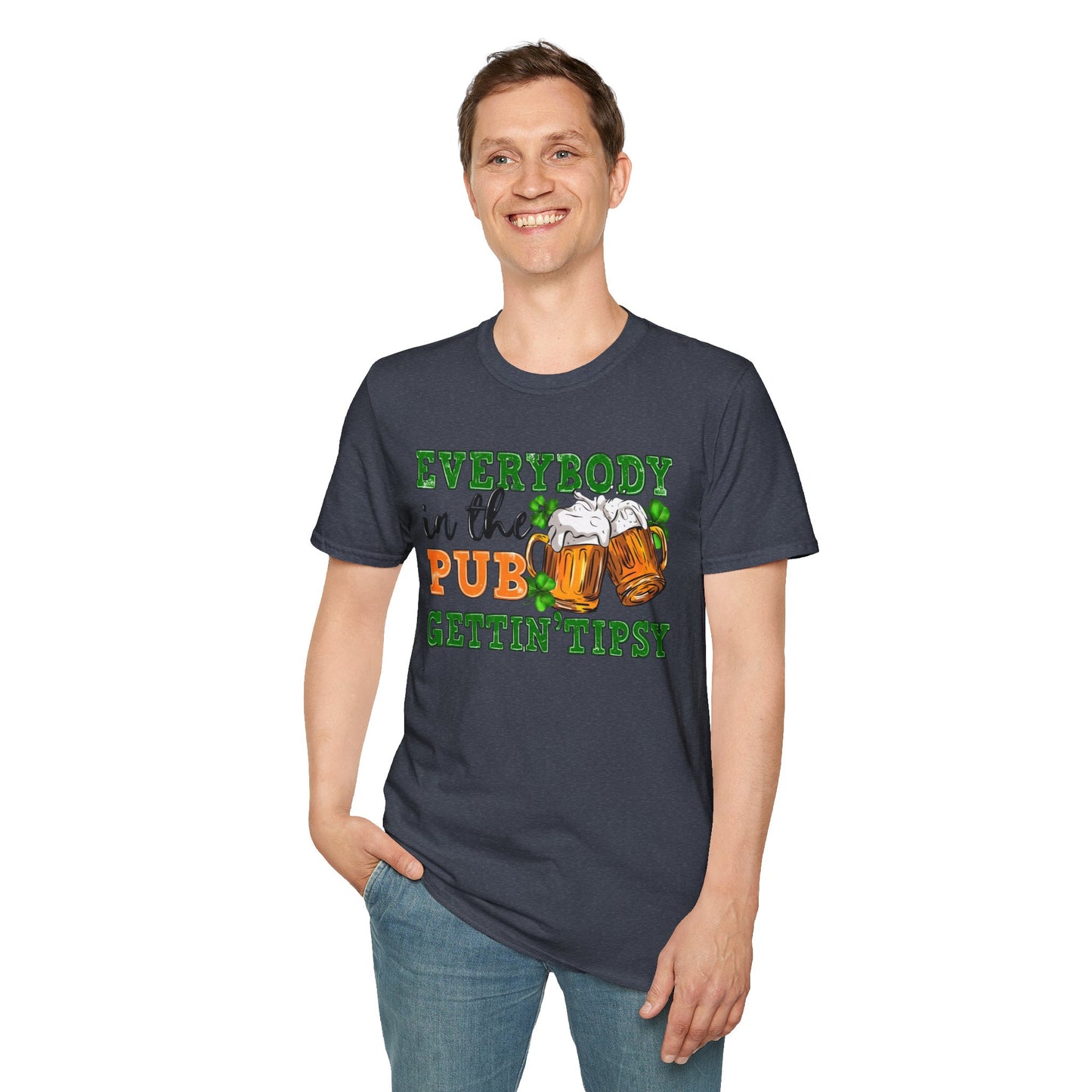 "Everybody In The Pub Getting Tipsy" Unisex Softstyle T-Shirt