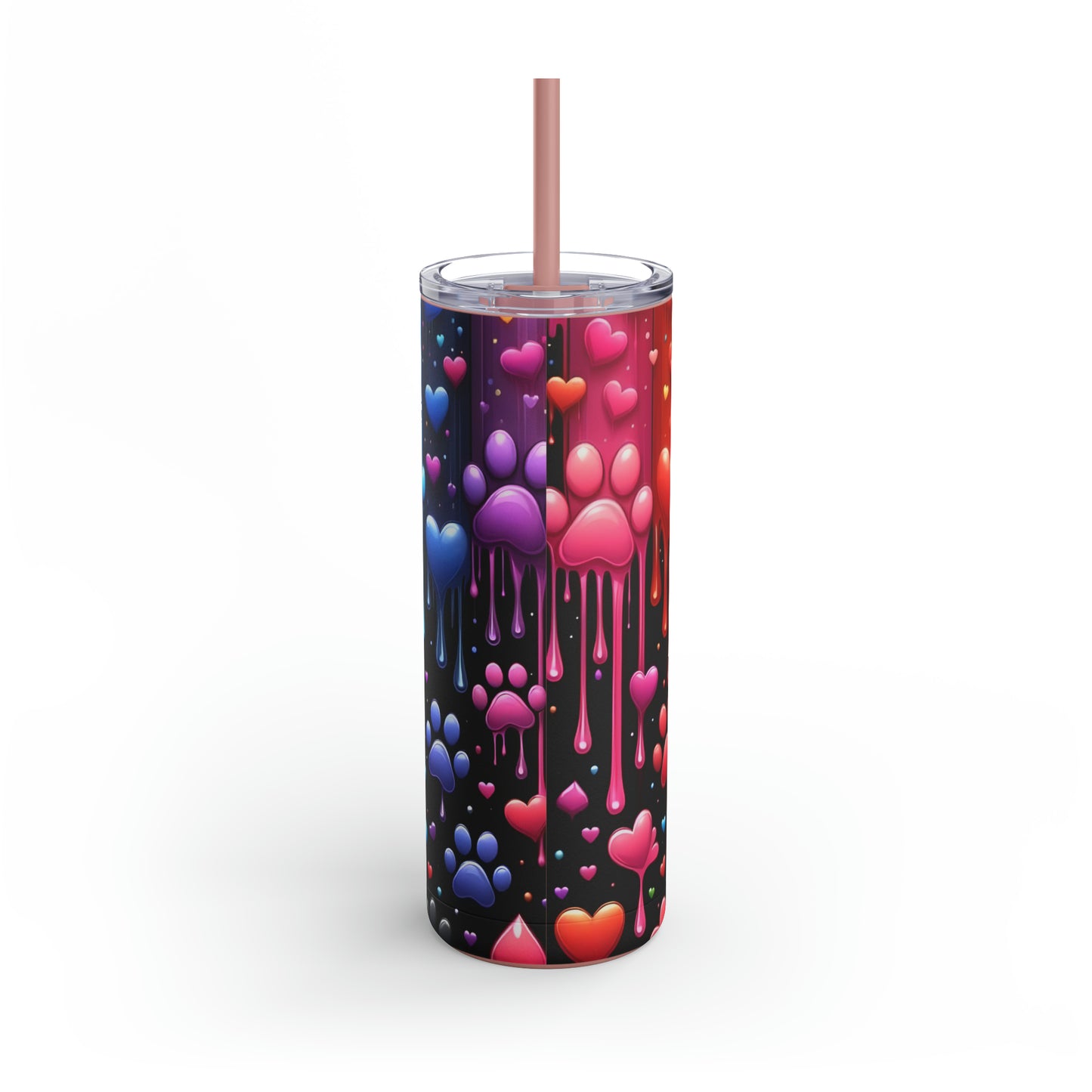 "Paws Drip" Skinny Matte Tumbler, 20oz