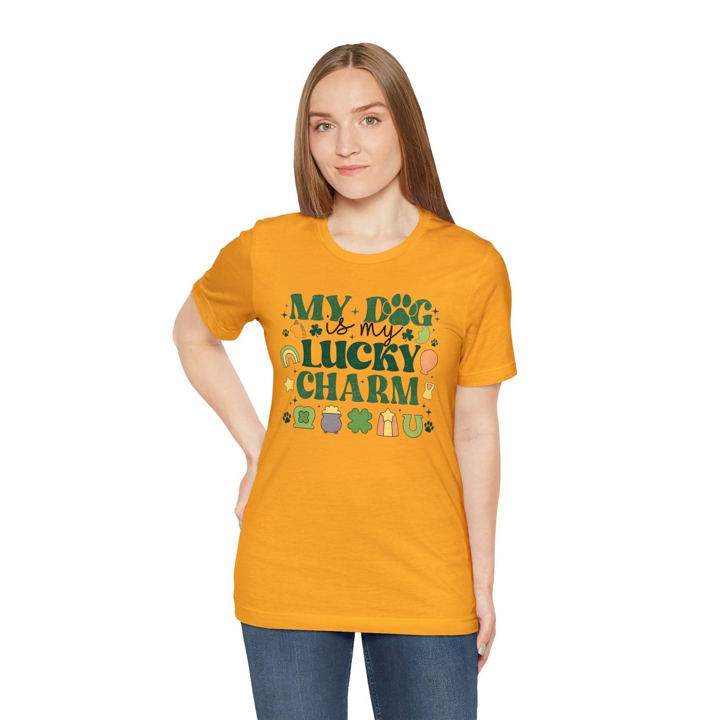 "Lucky Dog"  Unisex Jersey Short Sleeve Tee