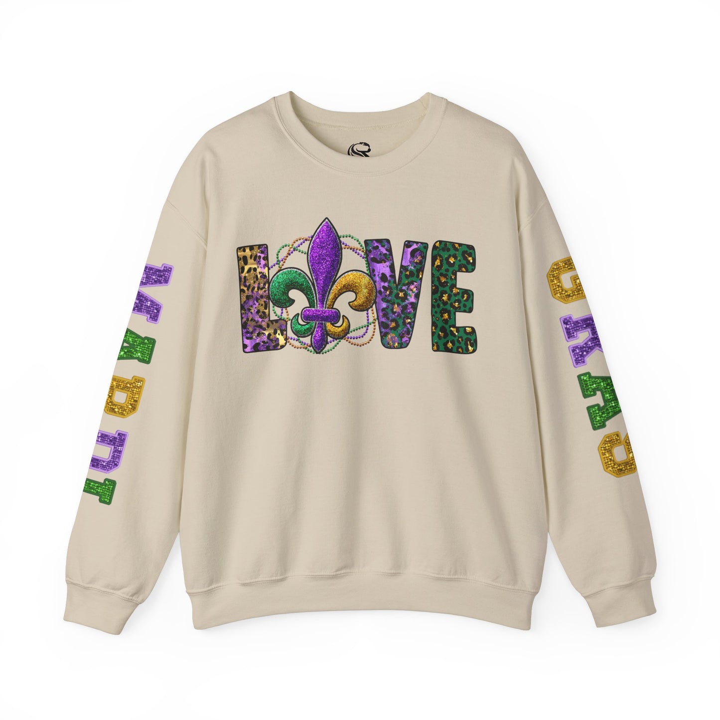 Love Mardi Gras Unisex Heavy Blend Crewneck Sweatshirt