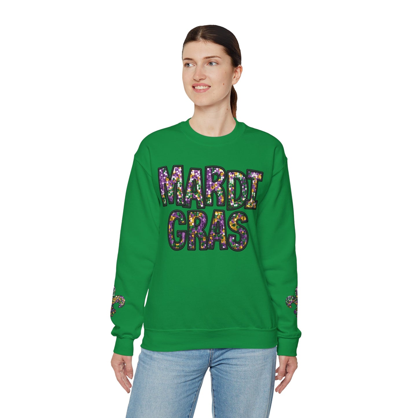 "Carnival Sparkle" Mardi Gras Unisex Heavy Blend Crewneck Sweatshirt