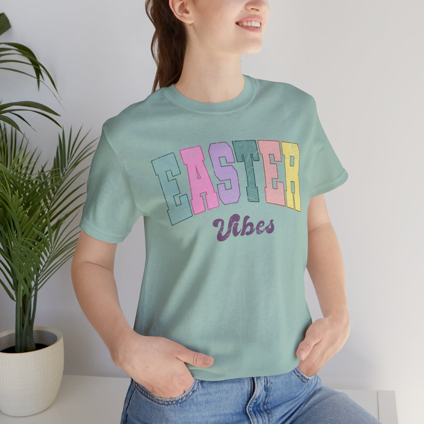 "Easter Vibes" Unisex Jersey Short Sleeve Tee