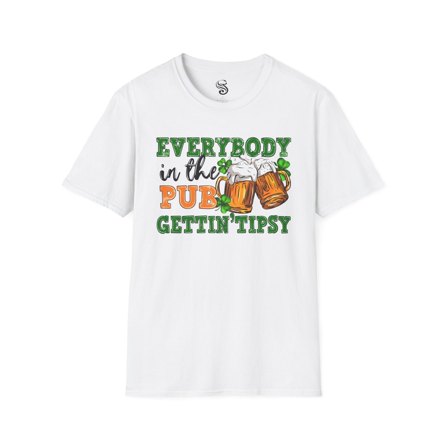 "Everybody In The Pub Getting Tipsy" Unisex Softstyle T-Shirt