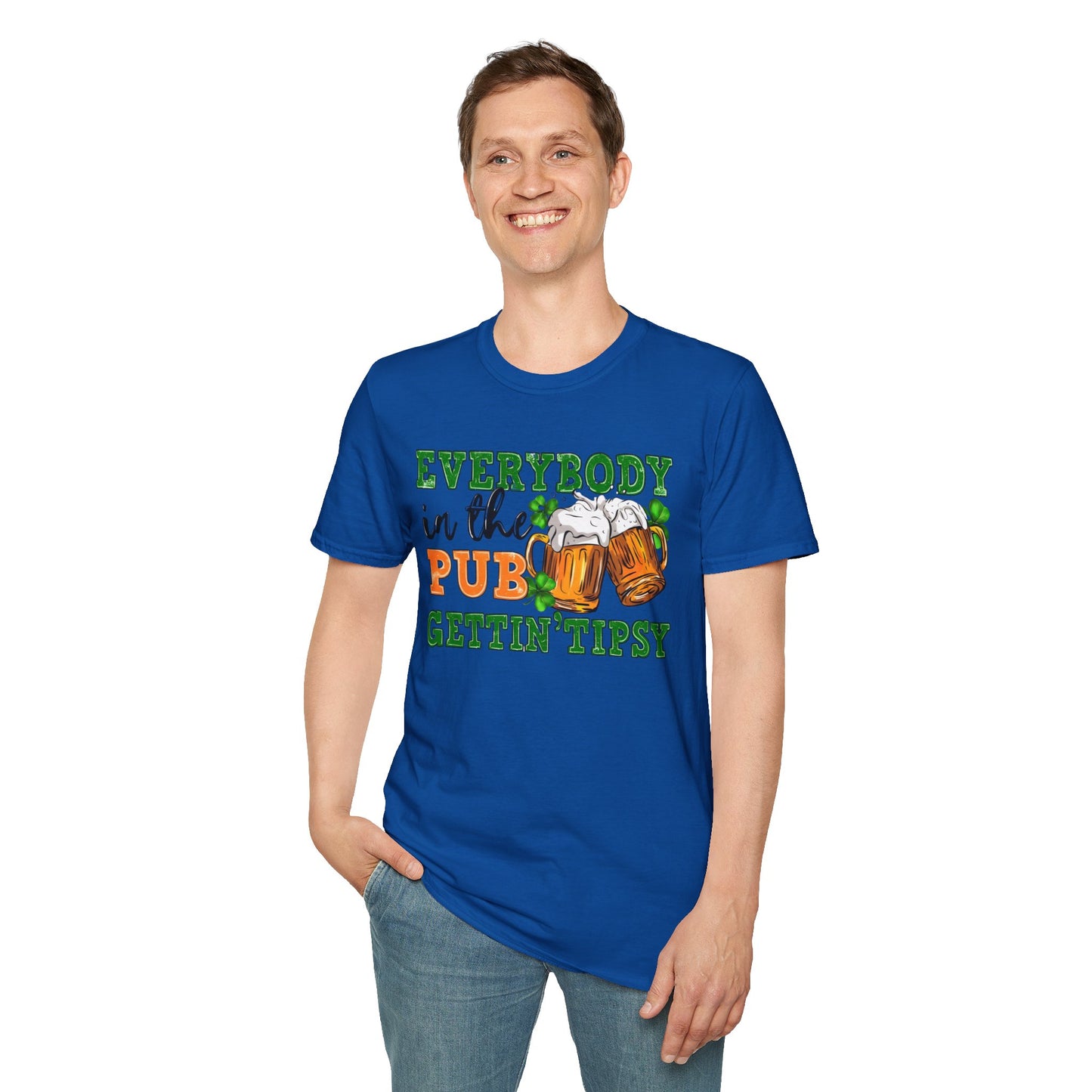 "Everybody In The Pub Getting Tipsy" Unisex Softstyle T-Shirt