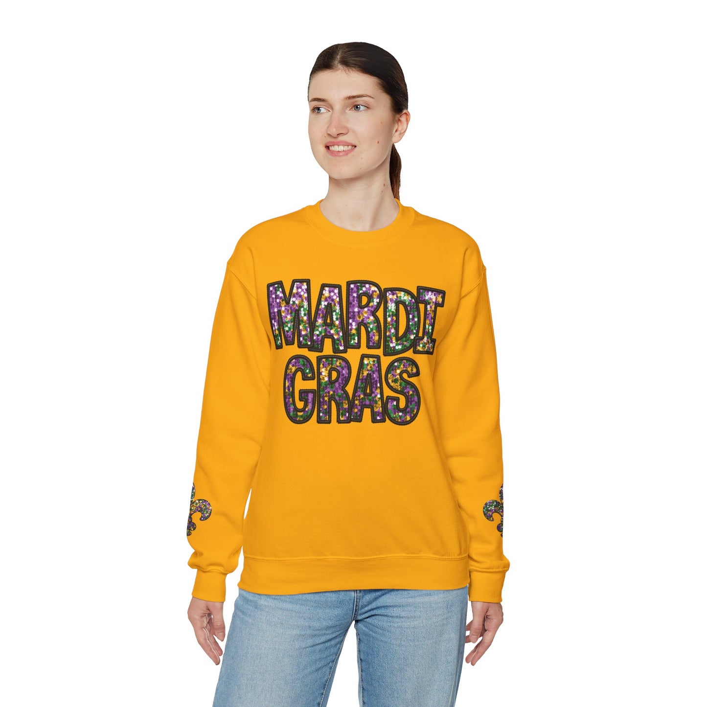 "Carnival Sparkle" Mardi Gras Unisex Heavy Blend Crewneck Sweatshirt