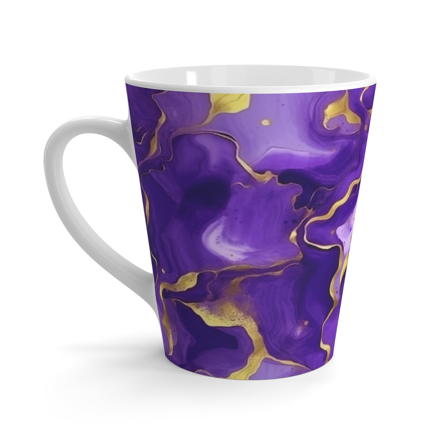 Purple & Gold Latte Mug 12oz