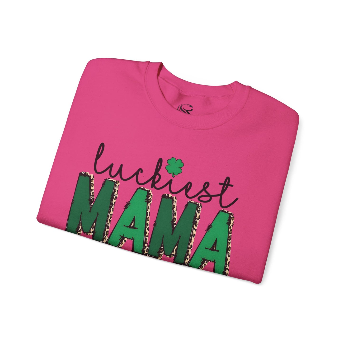 "Luckiest Mama" Heavy Blend Crewneck Sweatshirt