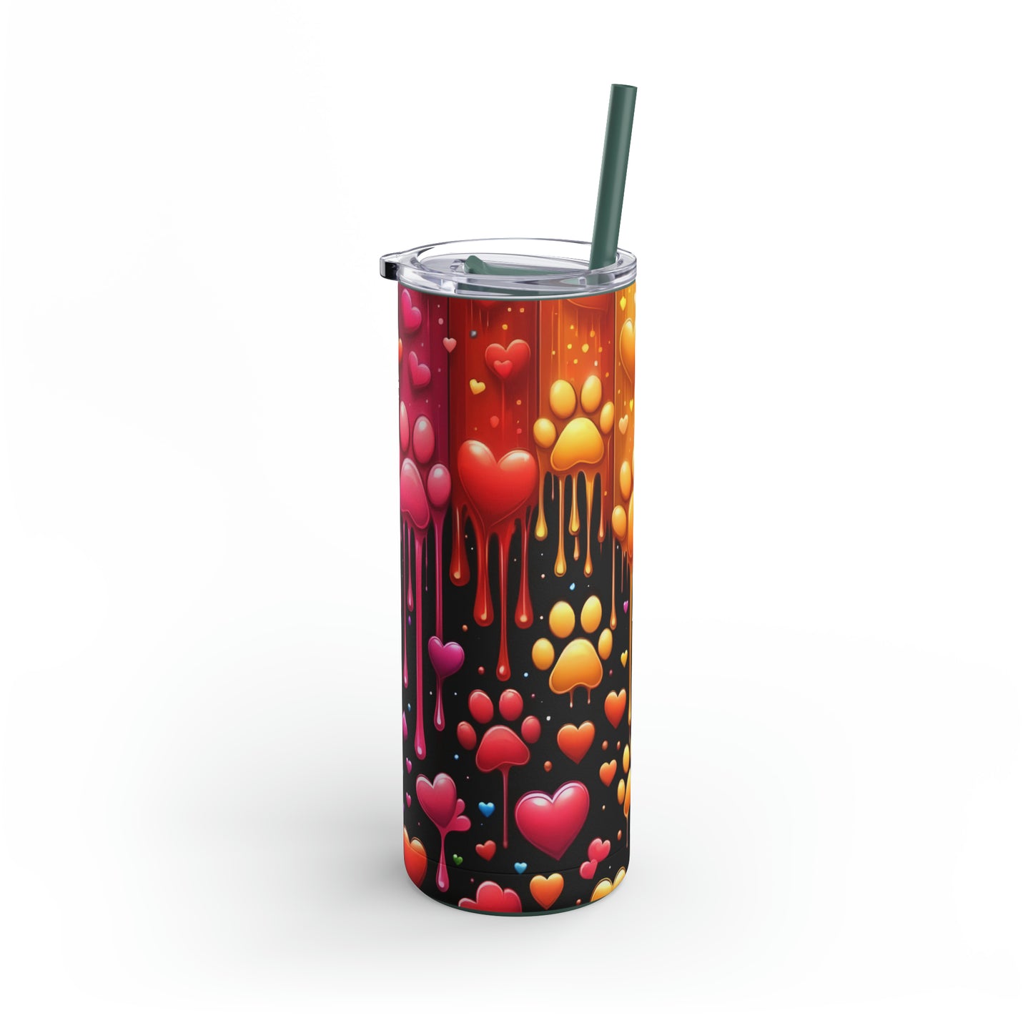 "Paws Drip" Skinny Matte Tumbler, 20oz