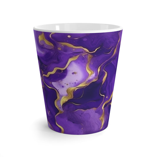 Purple & Gold Latte Mug 12oz