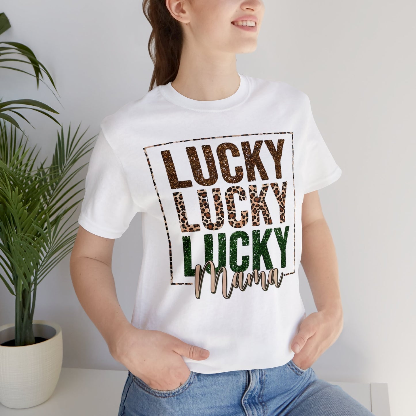 "Lucky Mama"  Unisex Jersey Short Sleeve Tee