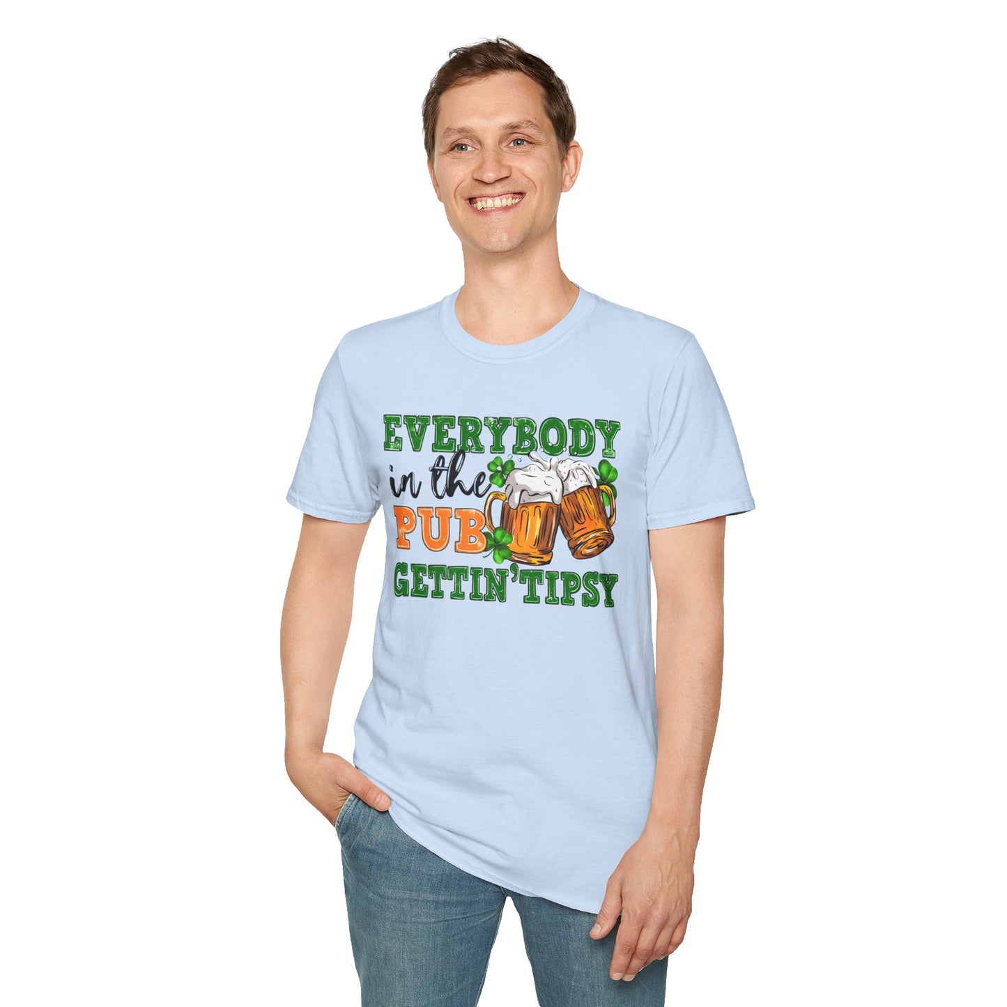 "Everybody In The Pub Getting Tipsy" Unisex Softstyle T-Shirt