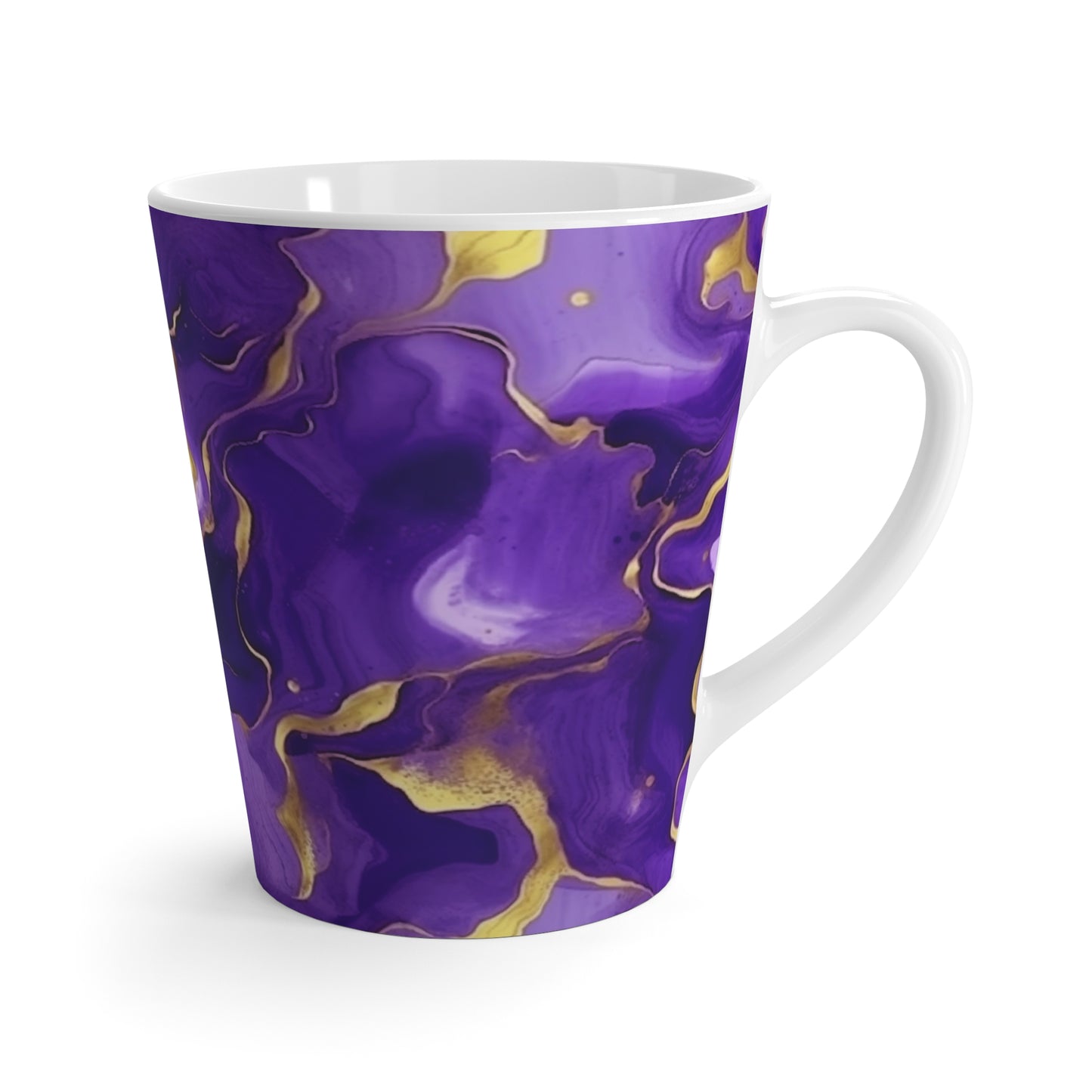 Purple & Gold Latte Mug 12oz