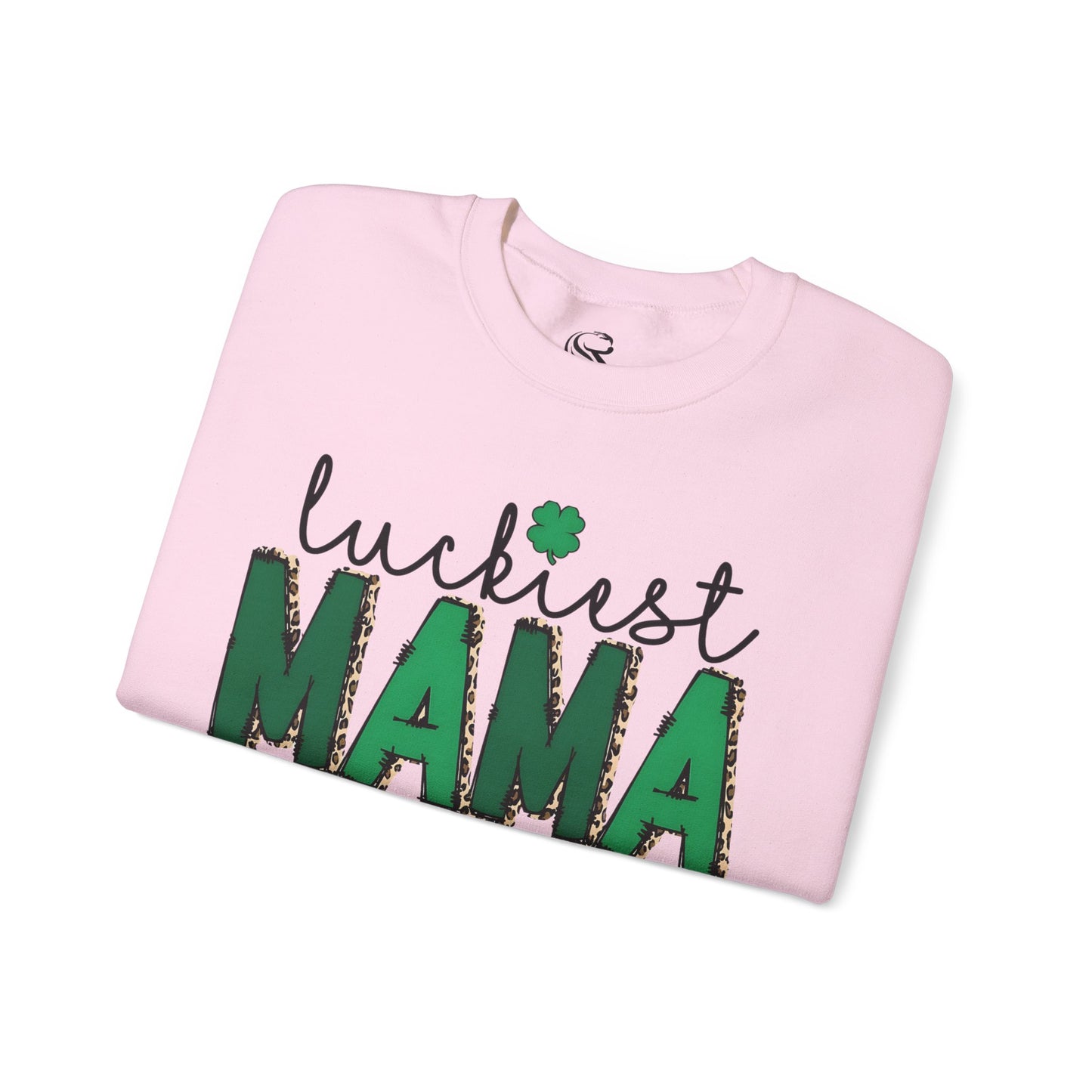 "Luckiest Mama" Heavy Blend Crewneck Sweatshirt