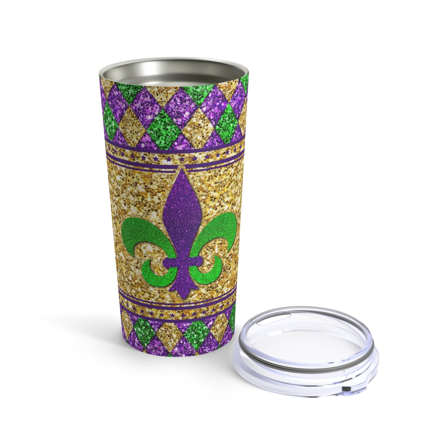 Mardi Gras Fleur-de-lis Tumbler 20oz