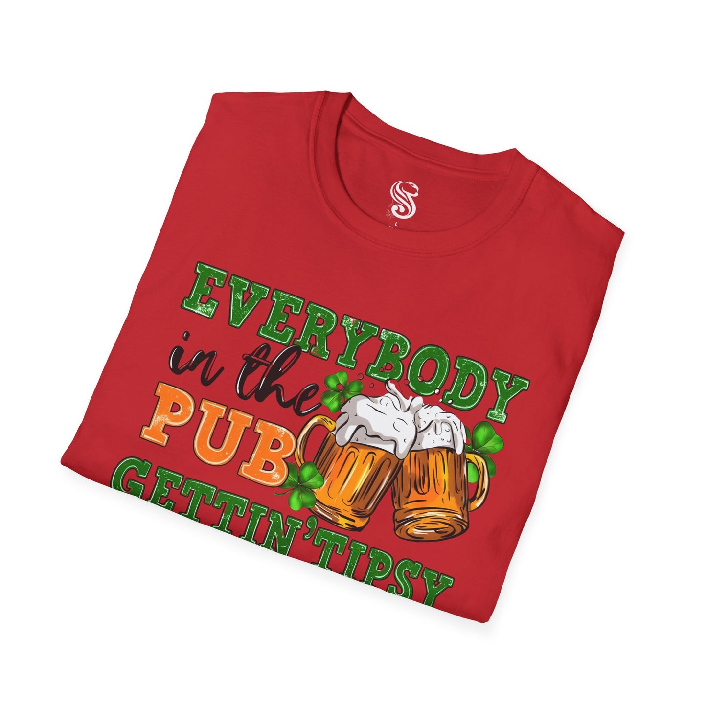 "Everybody In The Pub Getting Tipsy" Unisex Softstyle T-Shirt