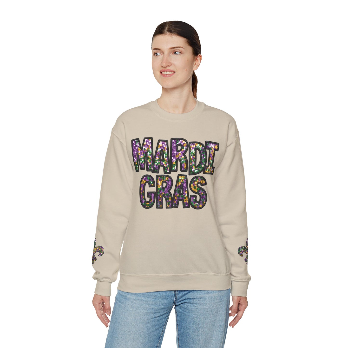 "Carnival Sparkle" Mardi Gras Unisex Heavy Blend Crewneck Sweatshirt