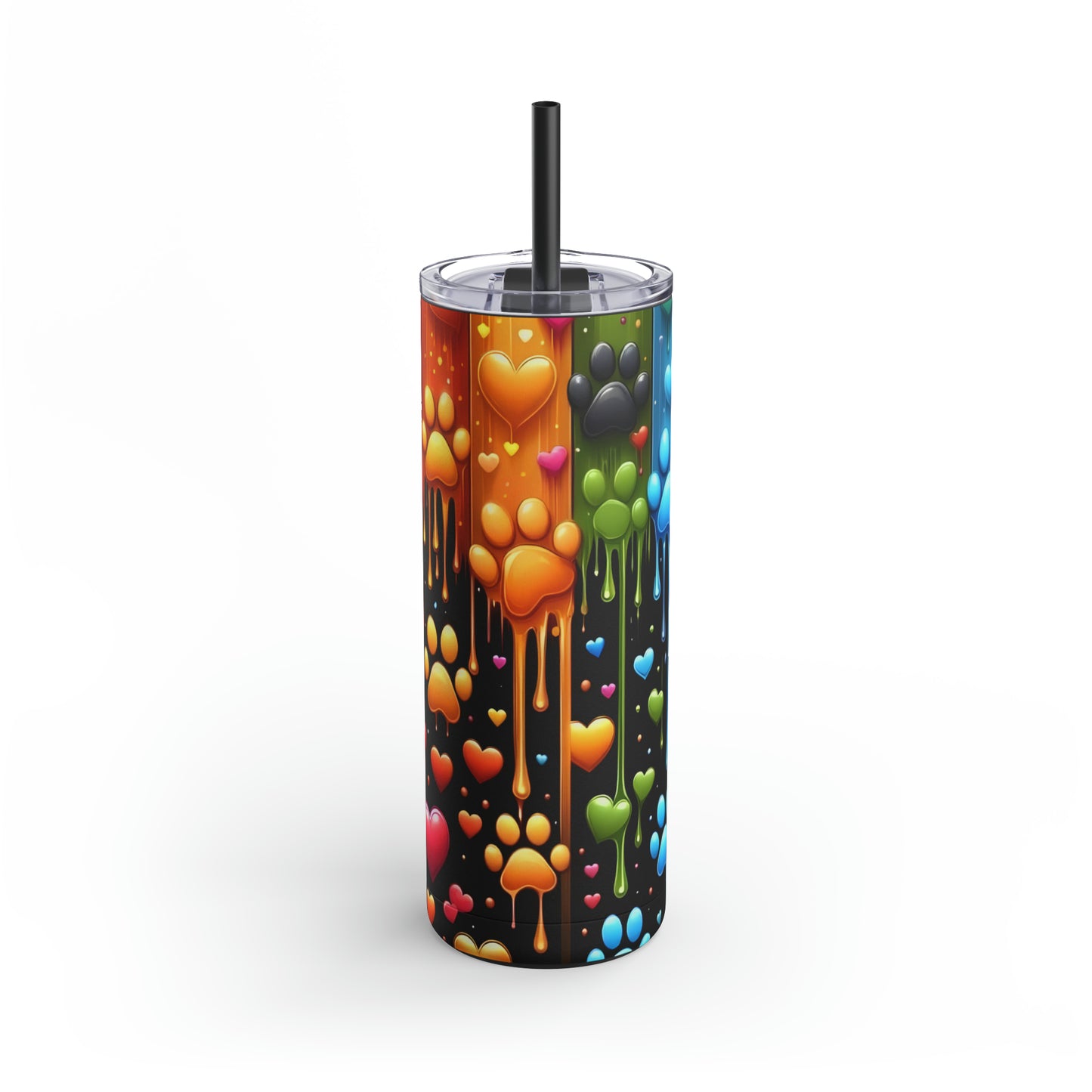 "Paws Drip" Skinny Matte Tumbler, 20oz