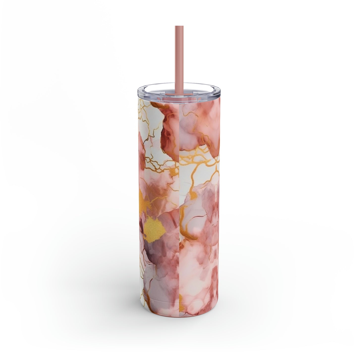 Pink Abstract Skinny Matte Tumbler, 20oz