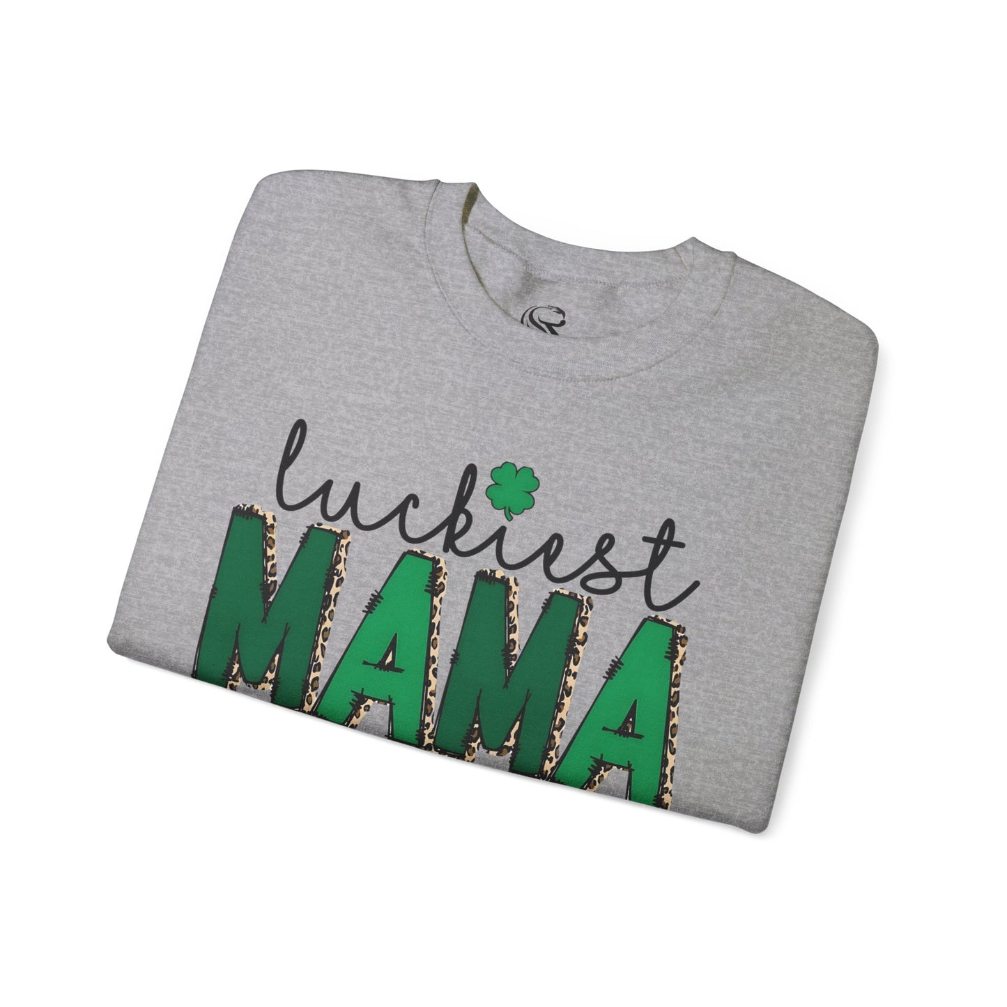 "Luckiest Mama" Heavy Blend Crewneck Sweatshirt