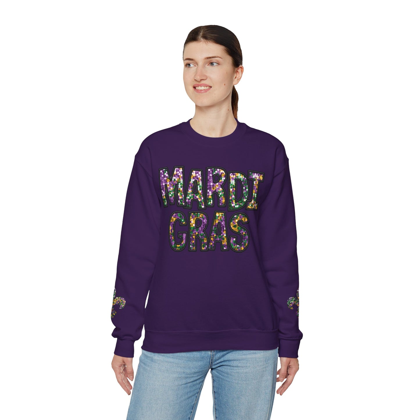 "Carnival Sparkle" Mardi Gras Unisex Heavy Blend Crewneck Sweatshirt