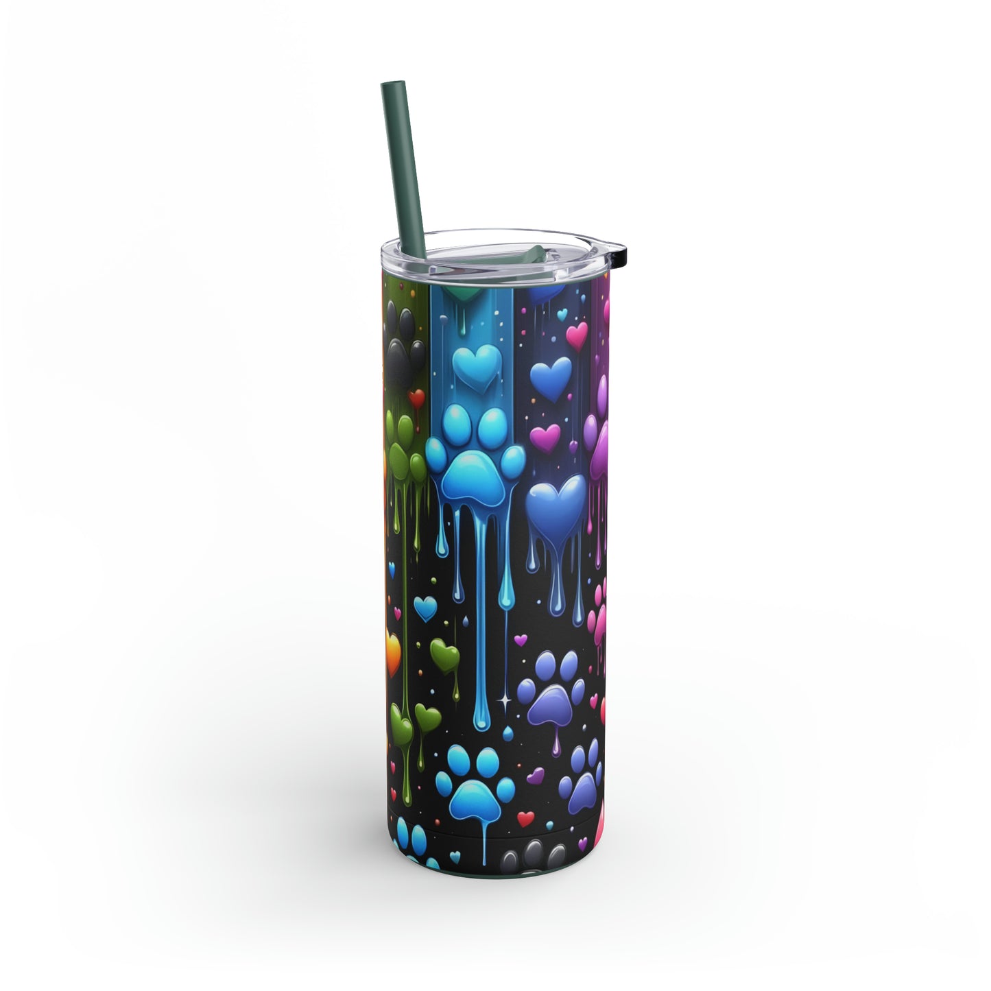 "Paws Drip" Skinny Matte Tumbler, 20oz