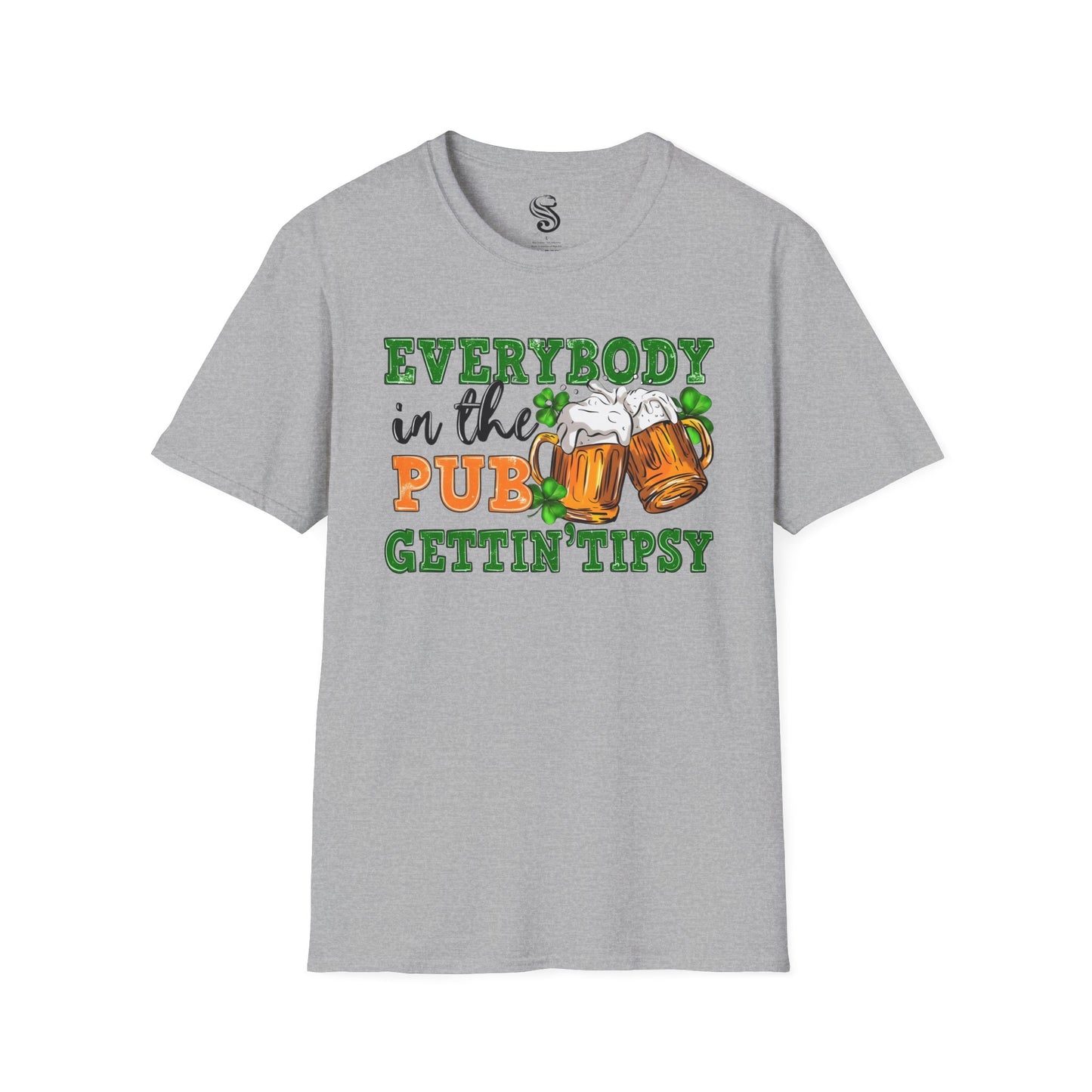 "Everybody In The Pub Getting Tipsy" Unisex Softstyle T-Shirt