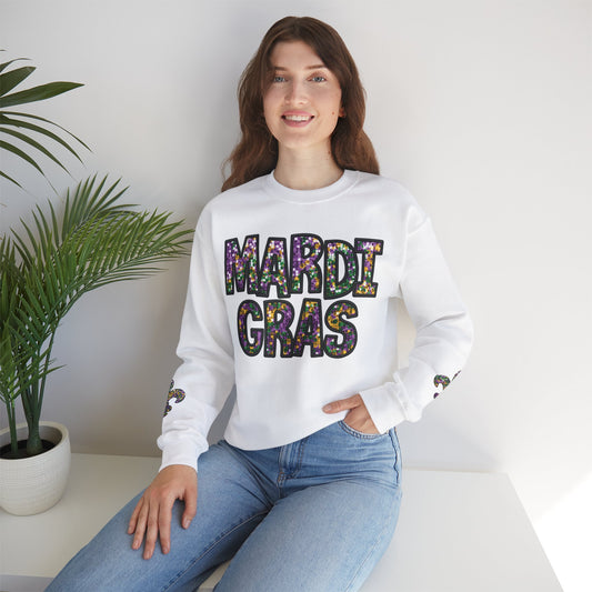 "Carnival Sparkle" Mardi Gras Unisex Heavy Blend Crewneck Sweatshirt