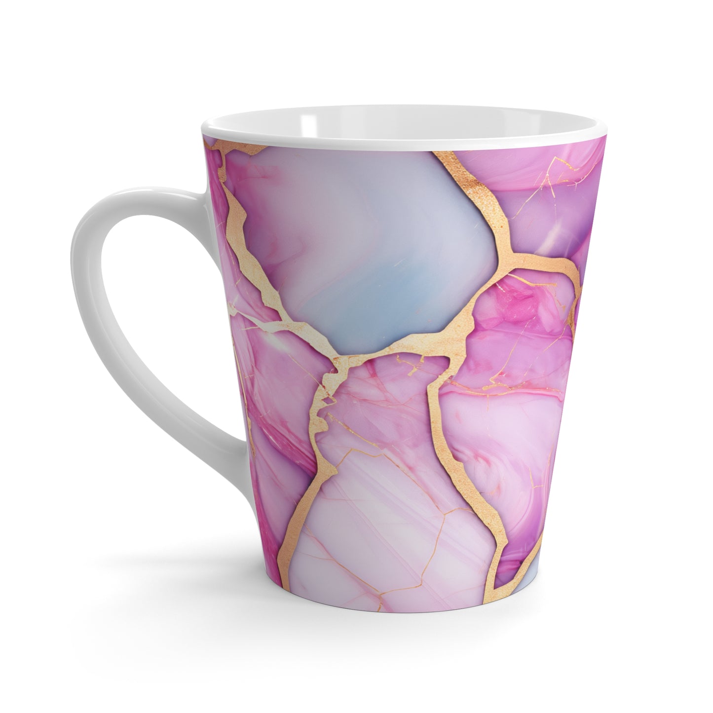 Pink & Gold Latte Mug 12oz