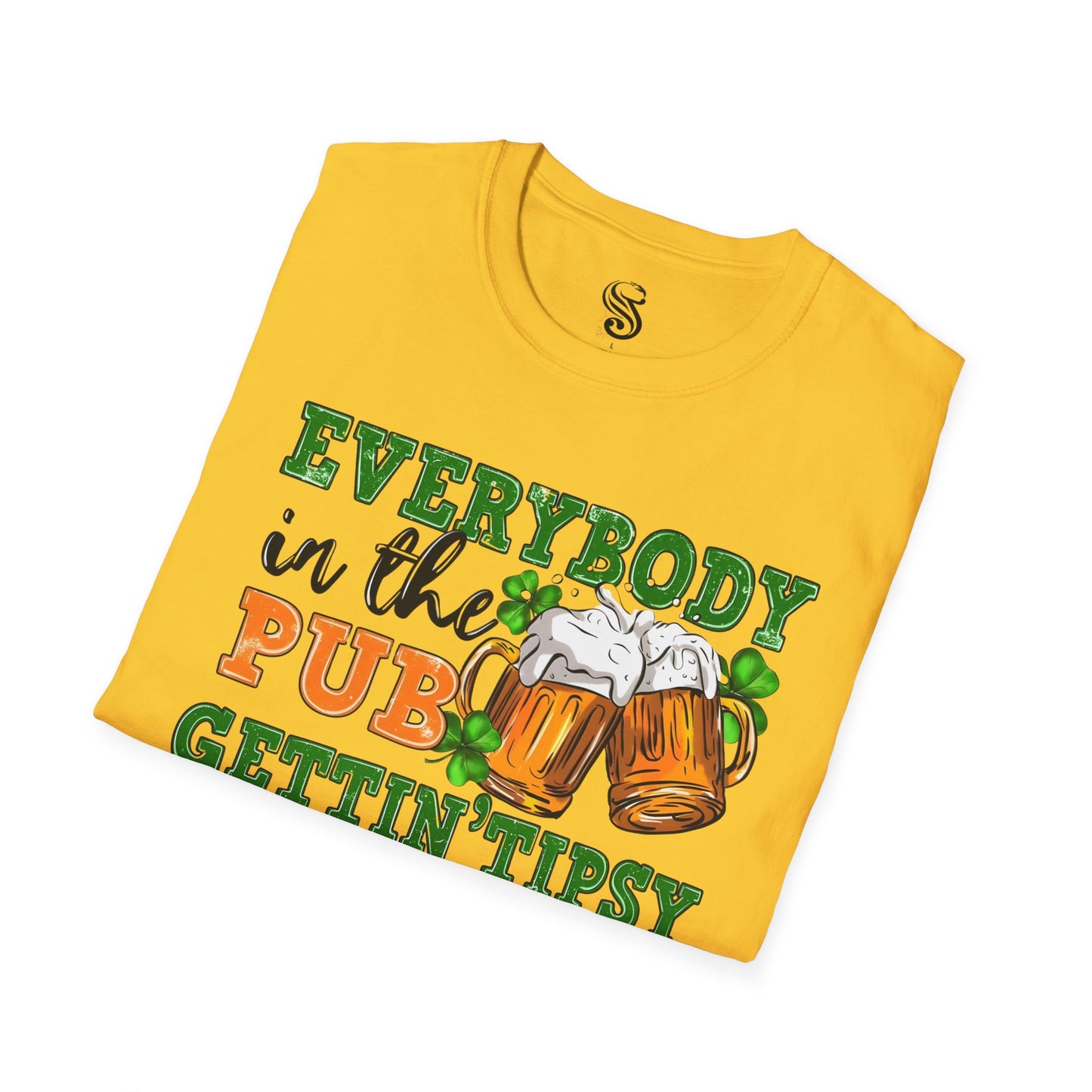 "Everybody In The Pub Getting Tipsy" Unisex Softstyle T-Shirt