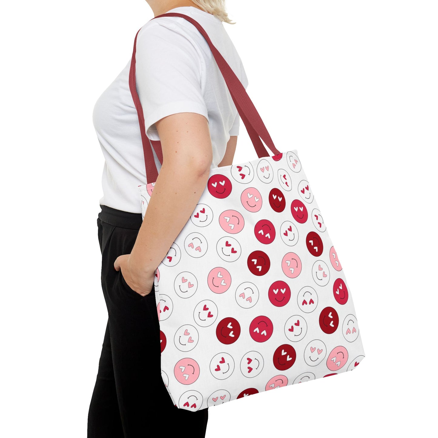 "Love Smiley Face" Tote Bag (AOP)