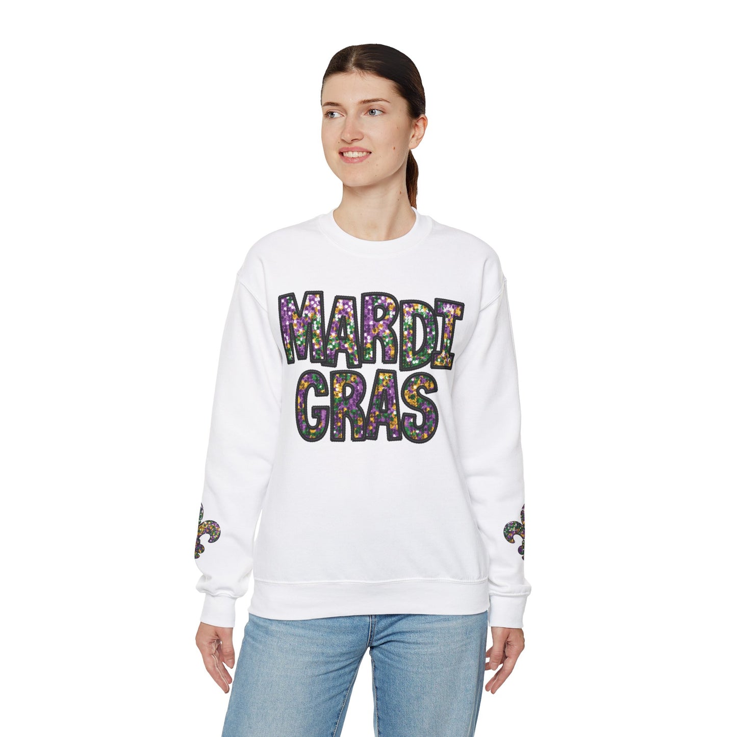 "Carnival Sparkle" Mardi Gras Unisex Heavy Blend Crewneck Sweatshirt