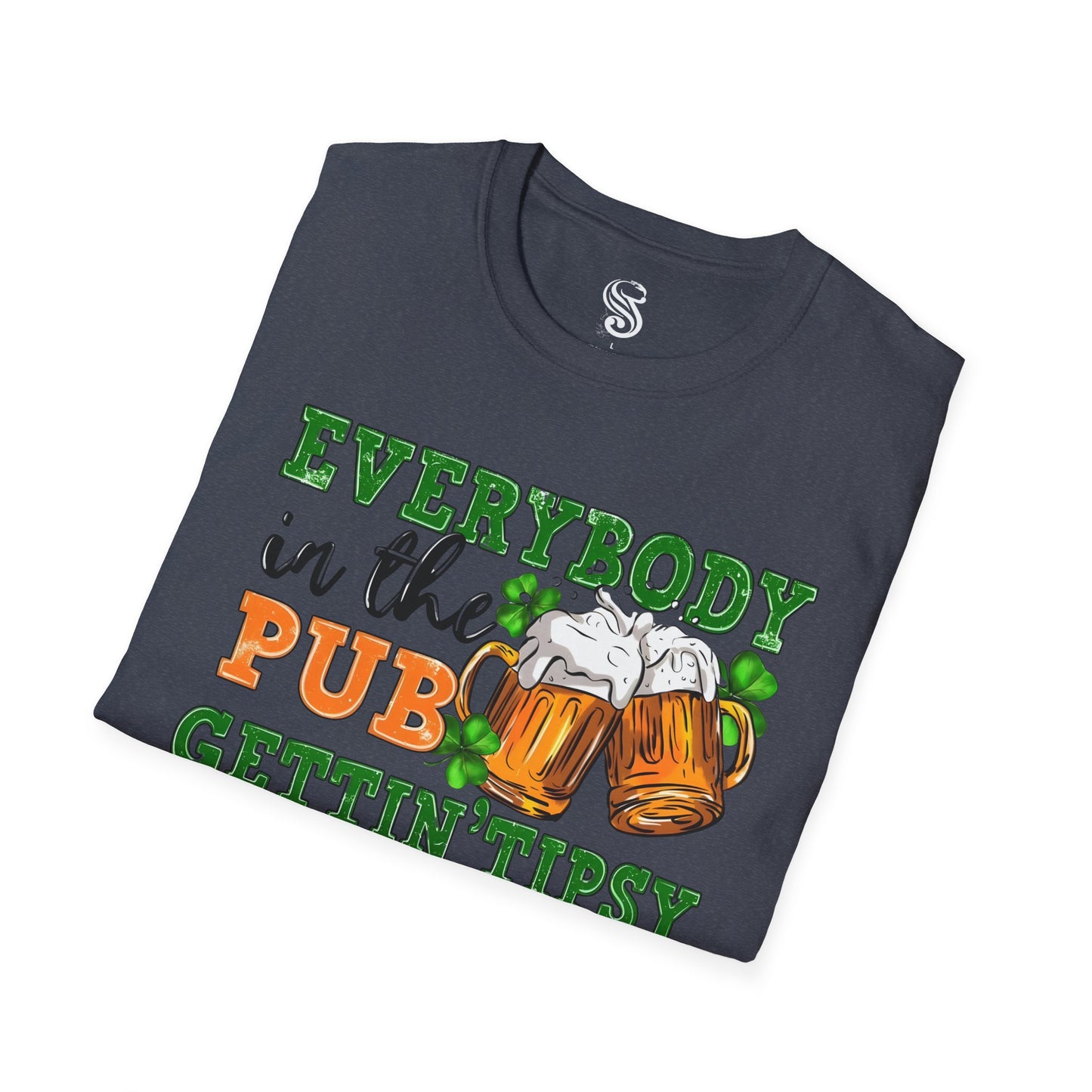 "Everybody In The Pub Getting Tipsy" Unisex Softstyle T-Shirt