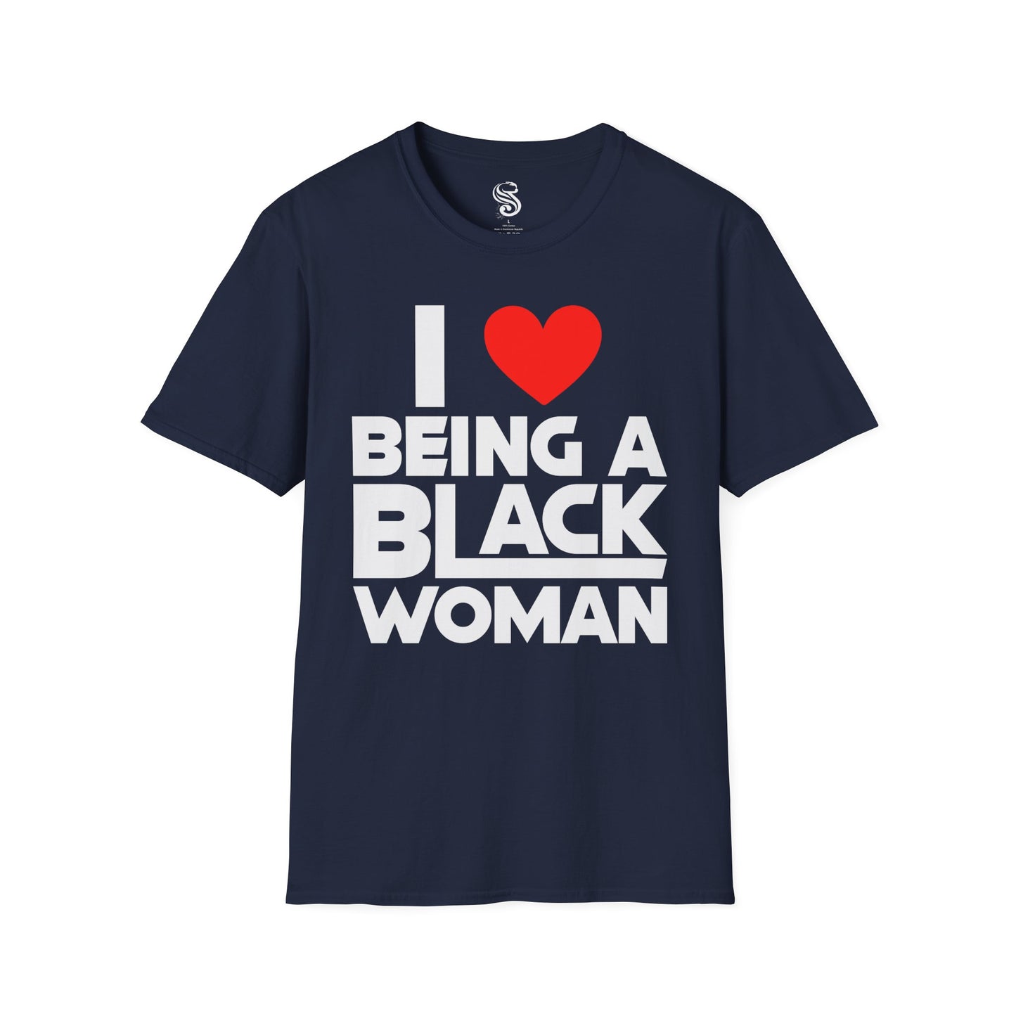 "I Love Being A Black Woman" Unisex Softstyle T-Shirt