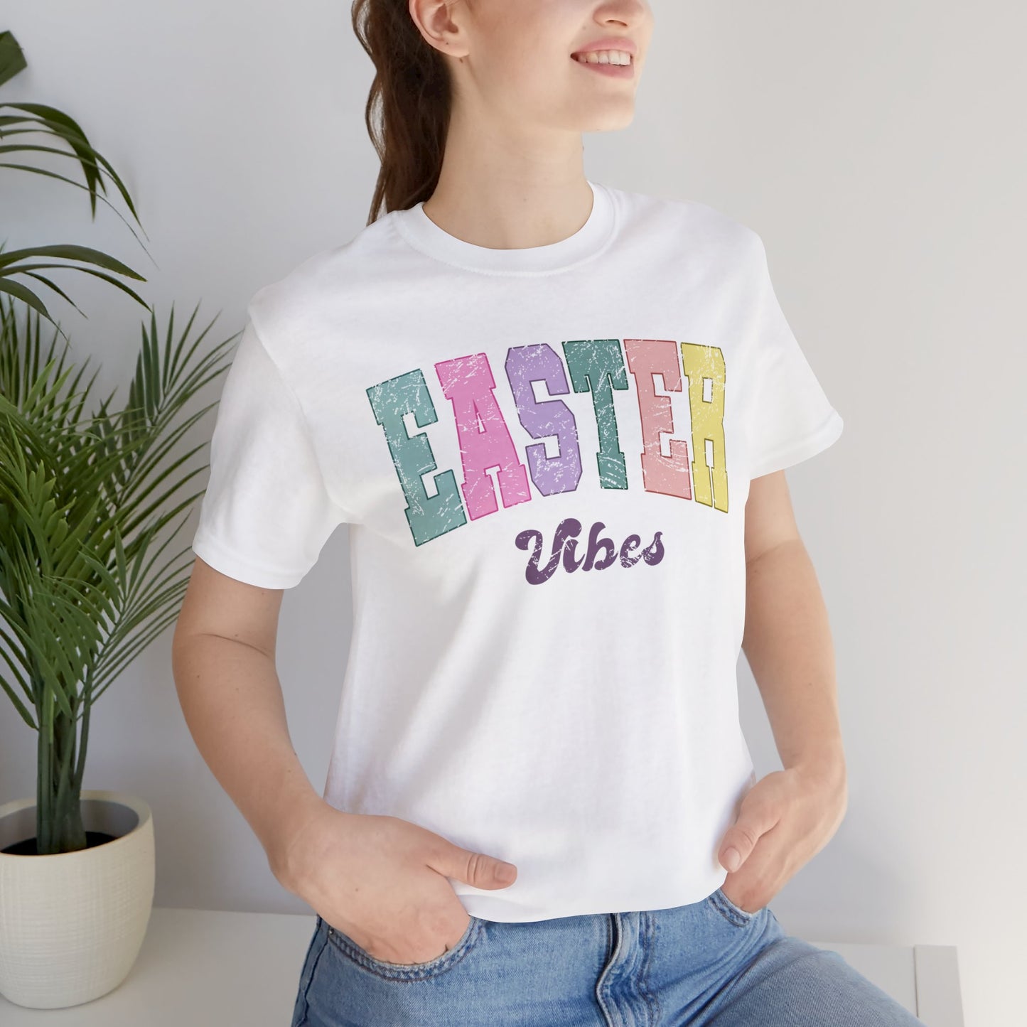 "Easter Vibes" Unisex Jersey Short Sleeve Tee