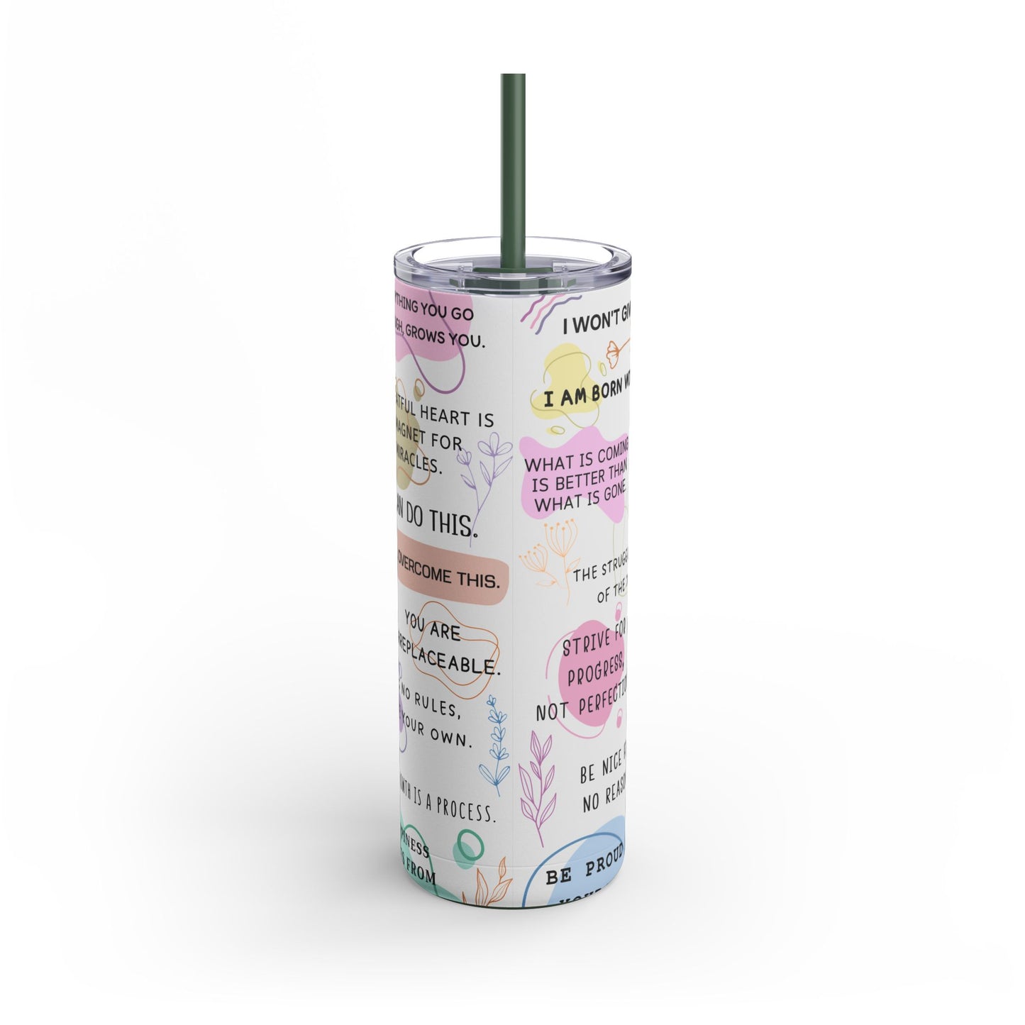 Copy of "Daily Reminders" Skinny Matte Tumbler, 20oz