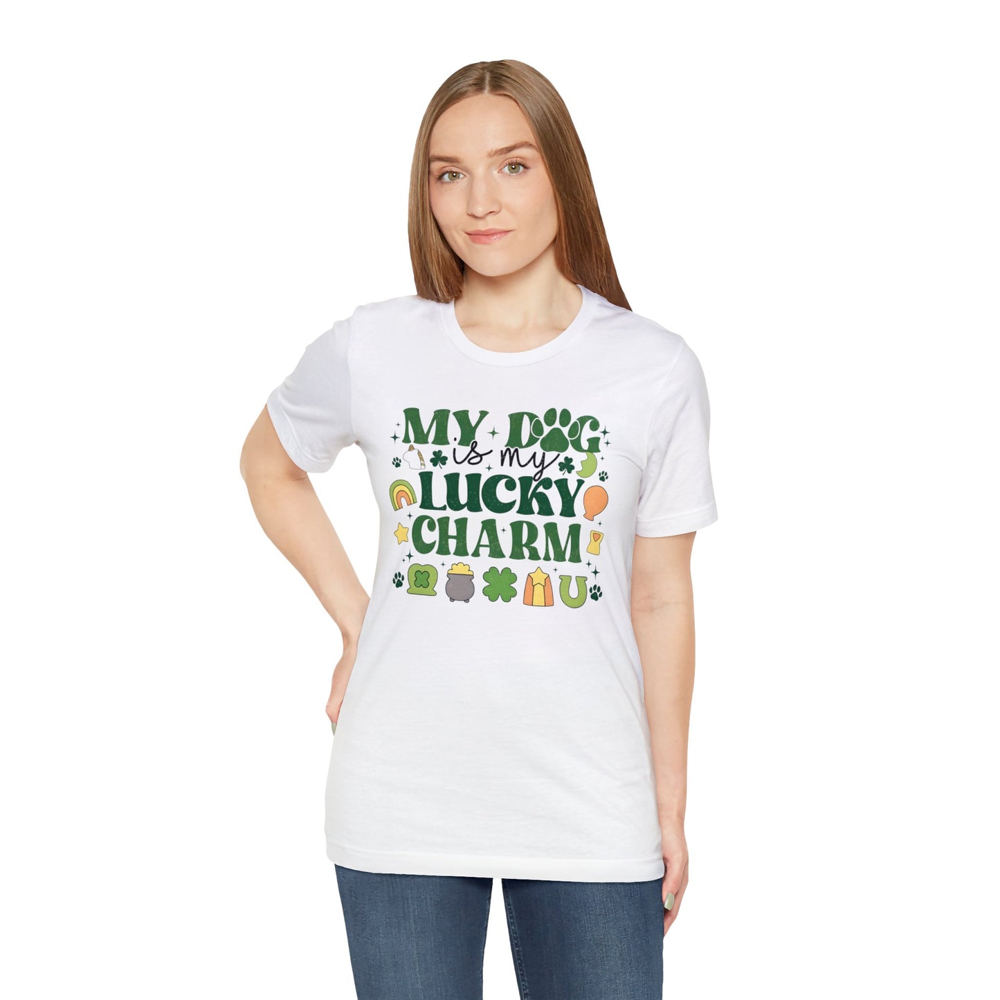 "Lucky Dog"  Unisex Jersey Short Sleeve Tee