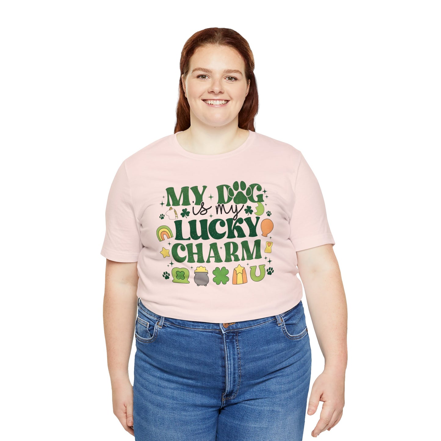 "Lucky Dog"  Unisex Jersey Short Sleeve Tee