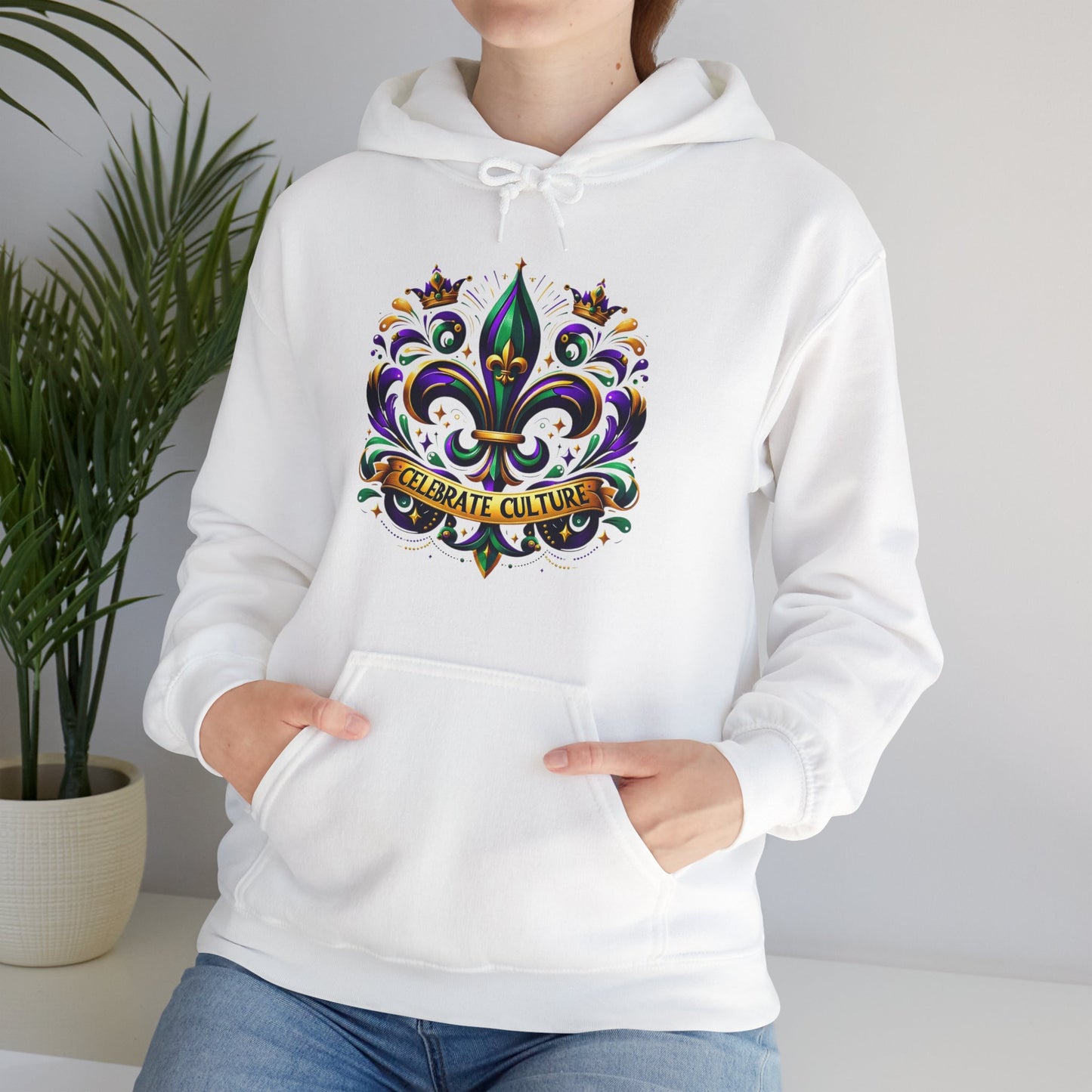 "Celebrate Culture" Mardi Gras Unisex Heavy Blend Hoodie