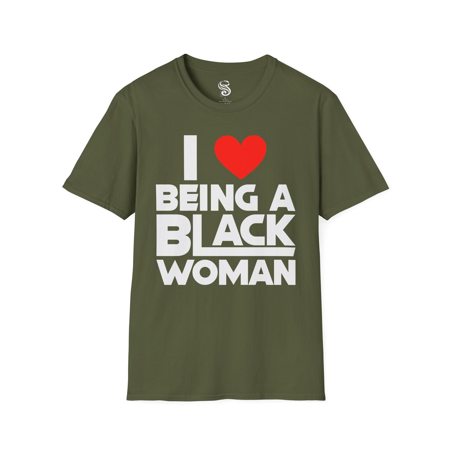 "I Love Being A Black Woman" Unisex Softstyle T-Shirt